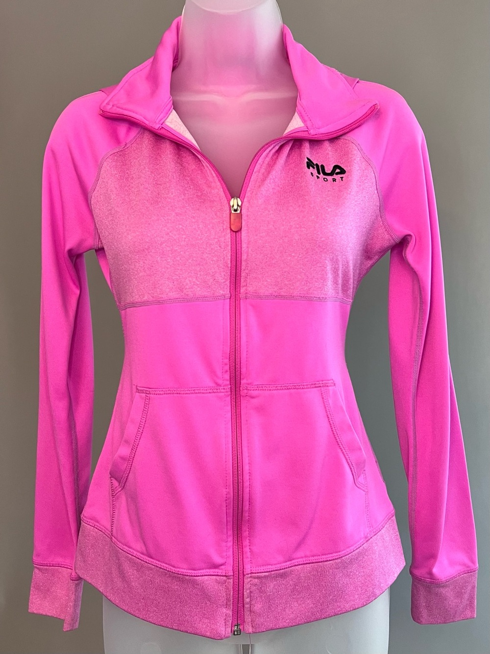 Fila Bright Pink Full-Zip Athletic Jacket